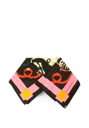 Hermès Pre-Owned Tout en Carré silk scarf - Black