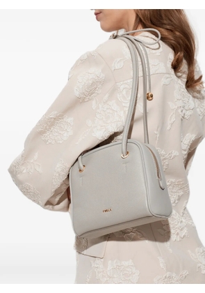 Furla Poppy grained-leather shoulder bag - Grey