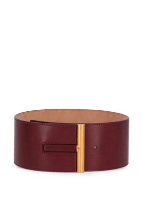 TOM FORD T-clasp leather belt - Red