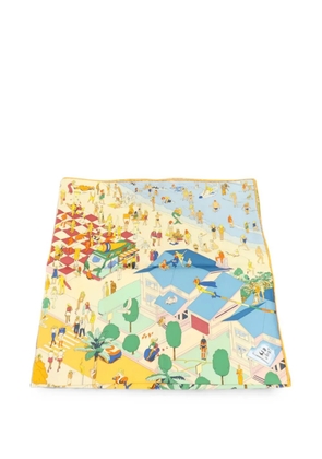 Hermès Pre-Owned graphic-print silk scarf - Neutrals