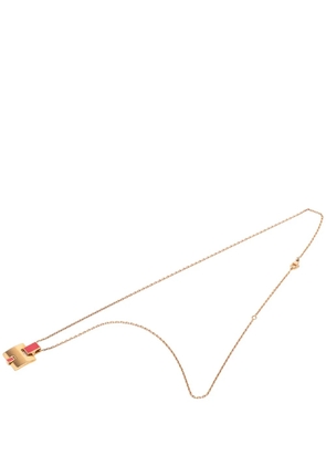 Hermès Pre-Owned 2012 Gold Plated and Enamel Eileen Pendant Necklace costume necklace