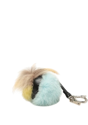 Fendi Pre-Owned 2013-2026 Tricolor Fur Monster Bug and Bag Charm key chain - Blue