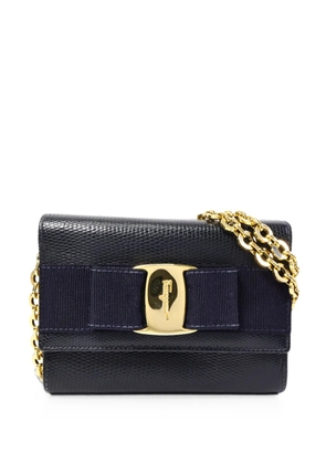 Ferragamo Pre-Owned Vara bow chain shoulder bag - Blue
