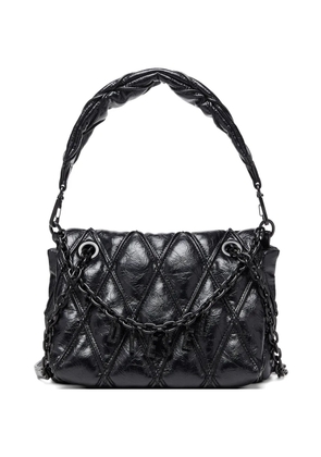 Diesel Charm-D diamond-quilted shoulder bag - Black