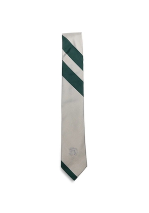 Enfants Riches Déprimés striped embroidered-logo tie - Grey