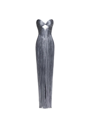 Maria Lucia Hohan Stephanie cut-out pleated maxi dress - Silver