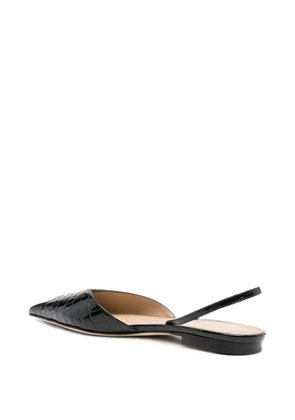 Victoria Beckham Victoria Angle croc-effect slingback pumps - Black