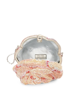 Judith Leiber Rose Apricot crystal-embellished clutch bag - Pink