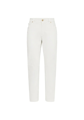 Brunello Cucinelli five-pocket straight-leg trousers - Neutrals