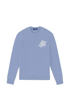 Vilebrequin Payol turtle-embroidered crew-neck sweater - Blue