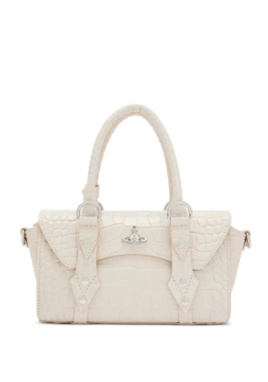 Vivienne Westwood Bettina Mini croc-effect two-way handbag - Neutrals