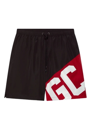 GCDS Essentials Band-logo swim shorts - Black