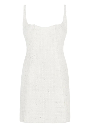 GCDS tweed mini dress - White