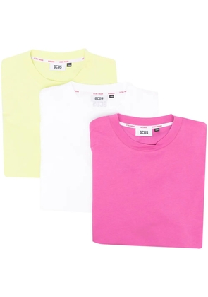 GCDS logo-print T-shirt three-pack - White