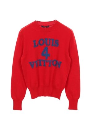 Louis Vuitton Pre-Owned 2020s logo-intarsia sweater - Red
