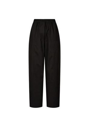 TOMBOY elasticated-waist cotton-twill tapered trousers - Black
