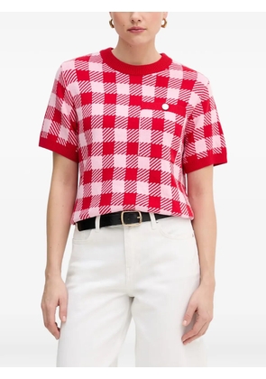 Barbour Esther gingham-pattern top - Red