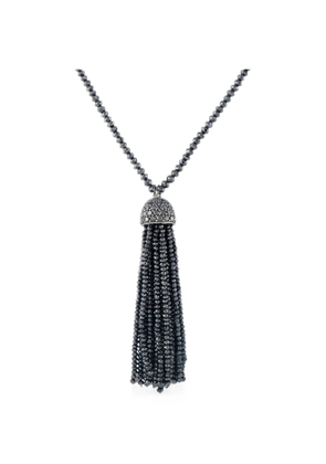 Ivanka Trump black-diamond tassel necklace