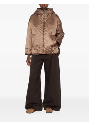 Max Mara hooded zip-up jacket - Brown