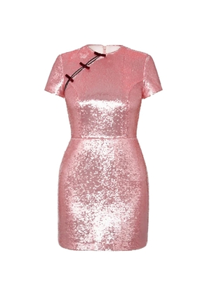 ANOUKI sequin-embellished open-back mini dress - Pink