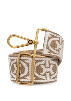 Coccinelle monogram-jacquard shoulder strap - Neutrals