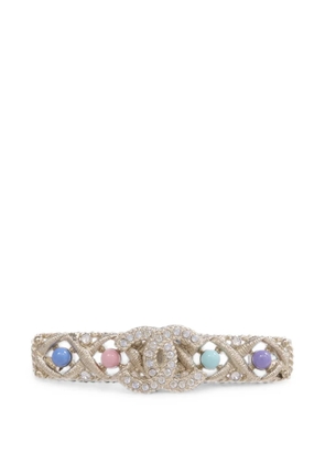 CHANEL Pre-Owned CC crystal brooch - Gold