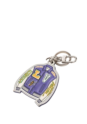 Louis Vuitton Pre-Owned 2022 Printed Leather and Brass LV Varsity Jacket Illustre Bag Charm and Holder key chain - Multicolour