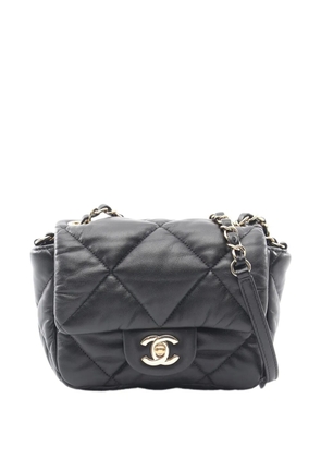 CHANEL Pre-Owned 2020 Small Lambskin Puffy Bubbly Square Flap crossbody bag - Black