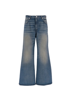 Haikure washed-effect wide-leg jeans - Blue