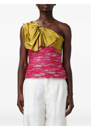 Valentino Garavani one-shoulder bow-detail top - Pink