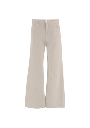 Haikure wide-leg high-rise trousers - White