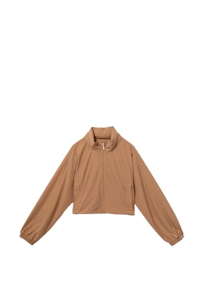 APEE™ by *A BATHING APE® logo-patched cropped jacket - Brown
