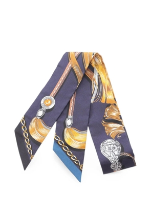 Hermès Pre-Owned Cavalcades Twilly scarf - Blue