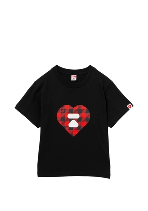 APEE™ by *A BATHING APE® heart motif crew neck T-shirt - Black