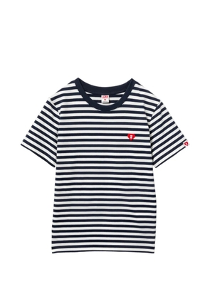 APEE™ by *A BATHING APE® striped heart-patch T-shirt - Blue