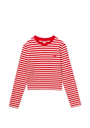 APEE™ by *A BATHING APE® horizontal-stripe heart-patch T-shirt - Red