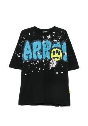 BARROW graphic-print paint-splatter T-shirt - Black