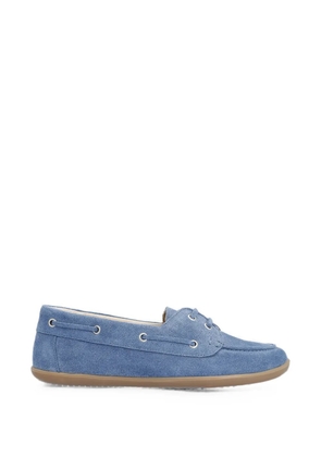 GROUNDIES Bay lace-up suede moccasins - Blue