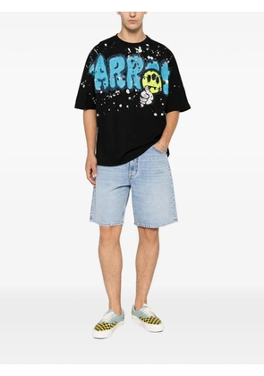 BARROW graphic-print paint-splatter T-shirt - Black