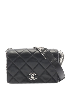 CHANEL Pre-Owned 2021-2026 CC Quilted Lambskin Single Flap shoulder bag - Black
