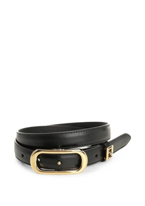 FENDI FF oval-buckle leather belt - Black