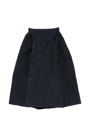 Cecilie Bahnsen floral-jacquard midi skirt - Black