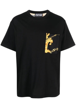 Versace Jeans Couture baroque-pattern cotton T-shirt - Black