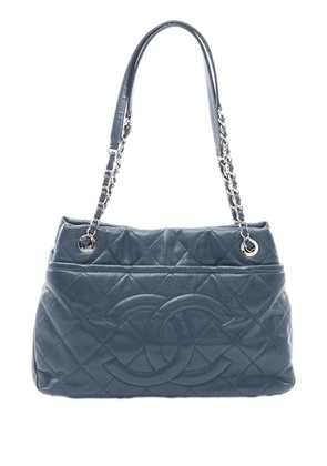 CHANEL Pre-Owned 2012-2013 CC Quilted Caviar tote bag - Blue