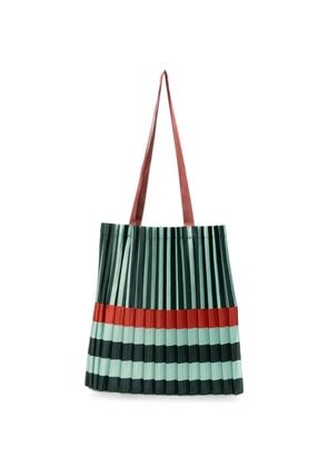 MULTITUDES BAGS pleated striped shoulder bag - Green