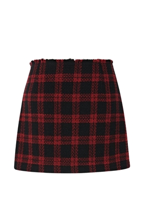 PINKO check buckle-fastening midi skirt - Black