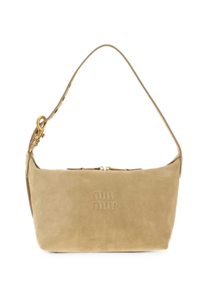 Miu Miu suede shoulder bag - Neutrals