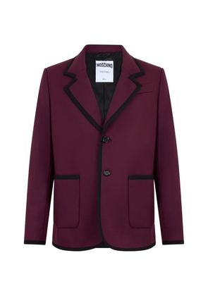 Moschino contrast-trim notched-collar blazer - Red