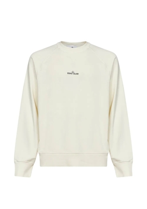Stone Island logo-print Compass fleece oversized sweater - Neutrals