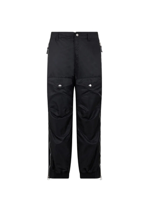 Moschino zip-detail pleated-pocket track pants - Black